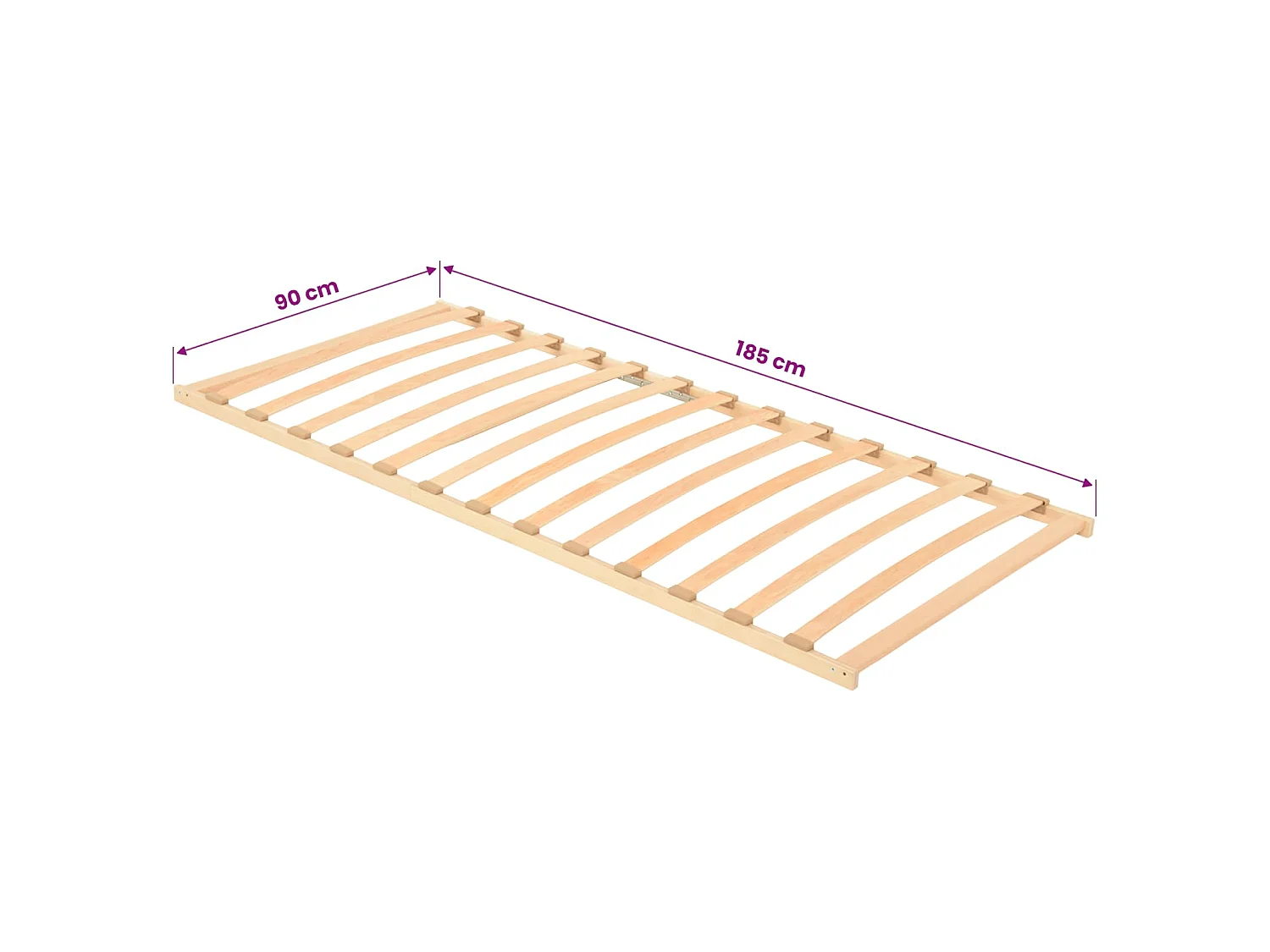 Bett-Lattenrost Braun 90 x 190 cm Massivholz Buche