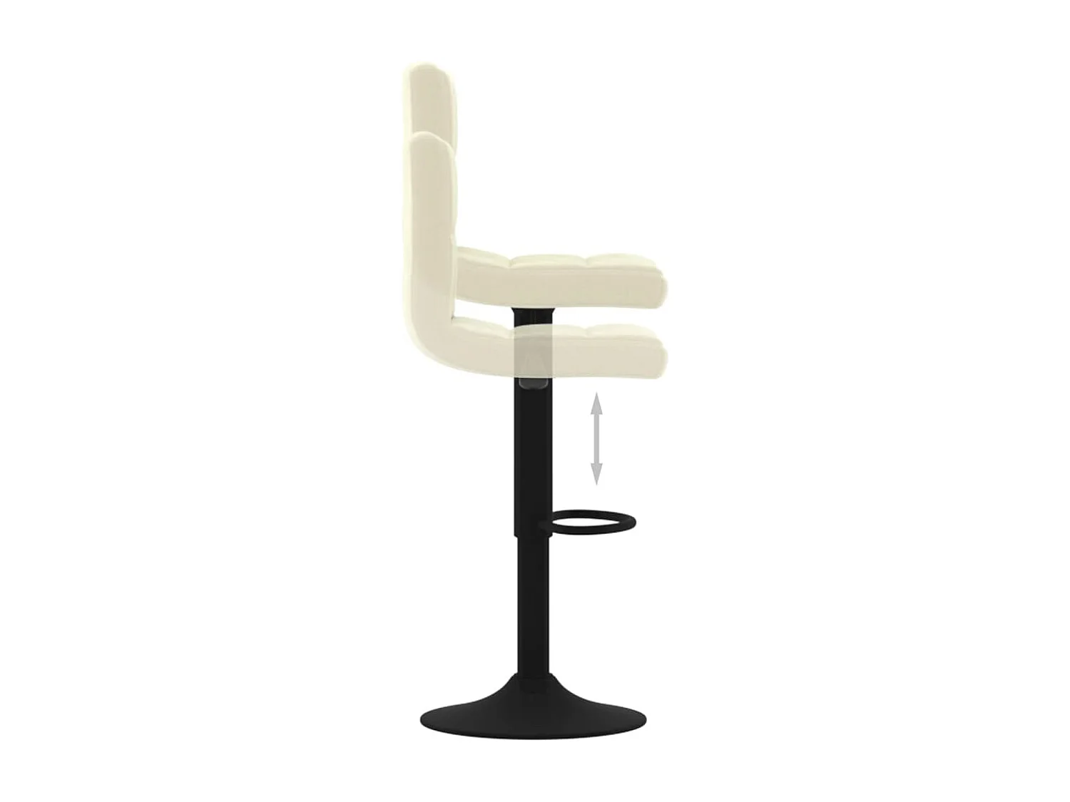 Tabouret de bar Crème Velours