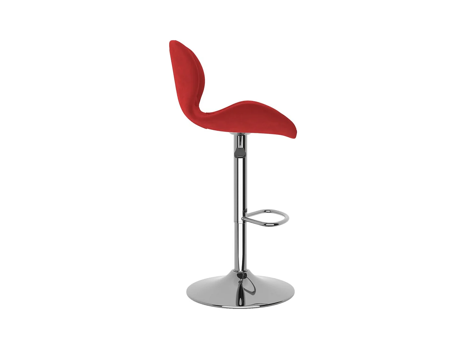 Tabourets de bar lot de 2 rouge bordeaux velours