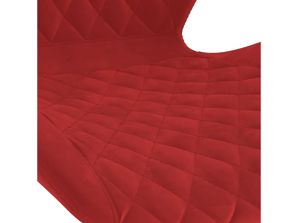 Tabourets de bar lot de 2 rouge bordeaux velours