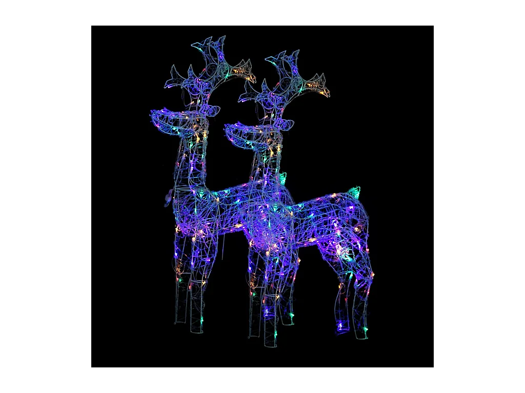 Décorations de Noël de renne 2 pcs 60x16x100 cm Acrylique