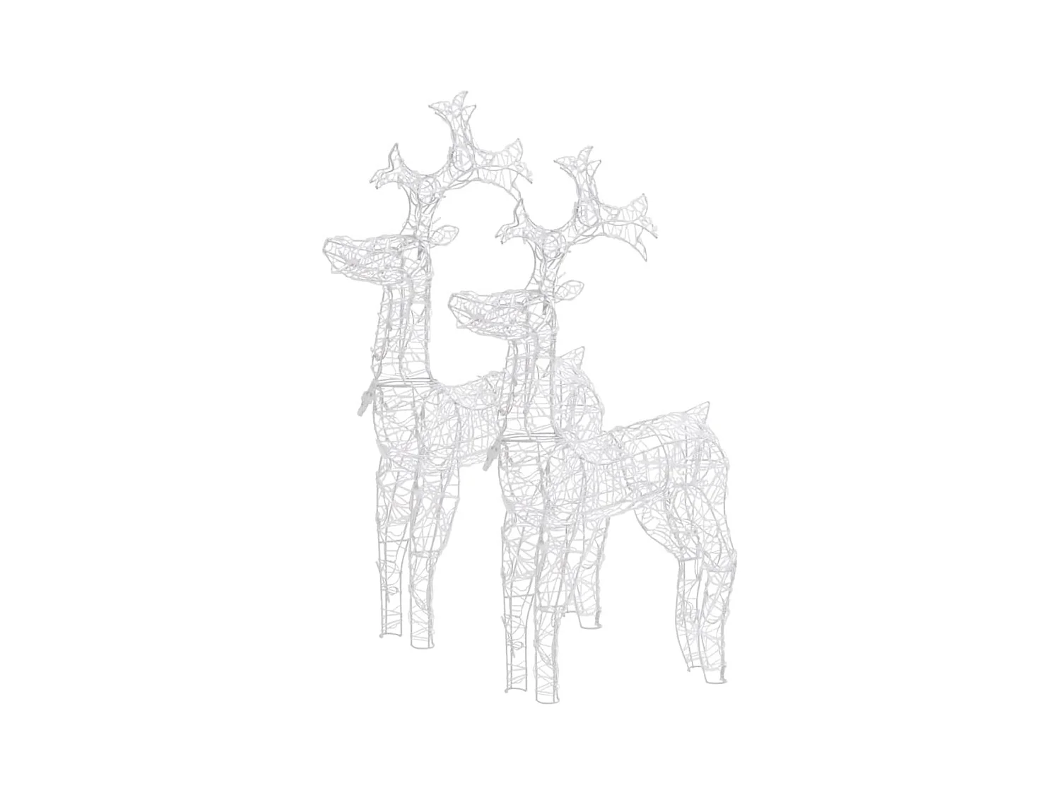Décorations de Noël de renne 2 pcs 60x16x100 cm Acrylique