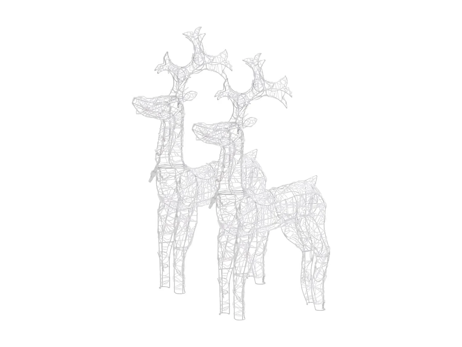 Décorations de Noël de renne 2 pcs 60x16x100 cm Acrylique