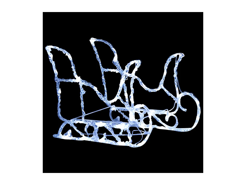 Décoration de Noël avec Rennes et traîneau 240 LED Acrylique