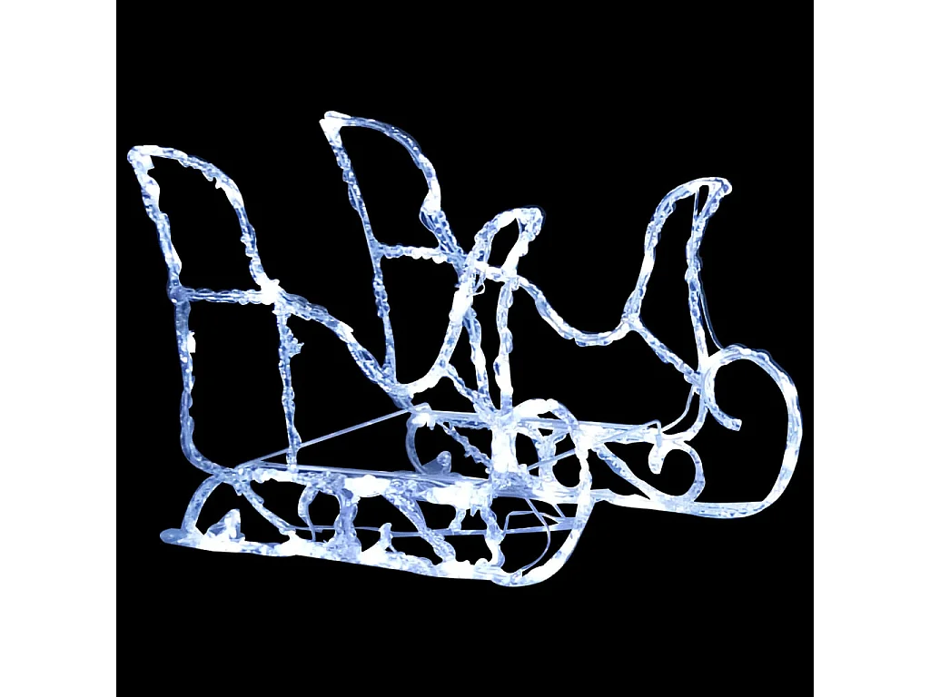 Kerstversiering rendieren en slee 240 LED's acryl