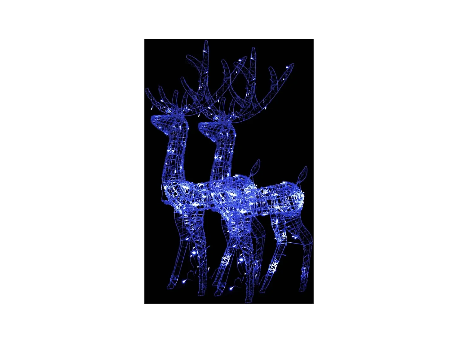 Decorazioni Natalizie Renne in Acrilico 2 pz 120 cm Blu
