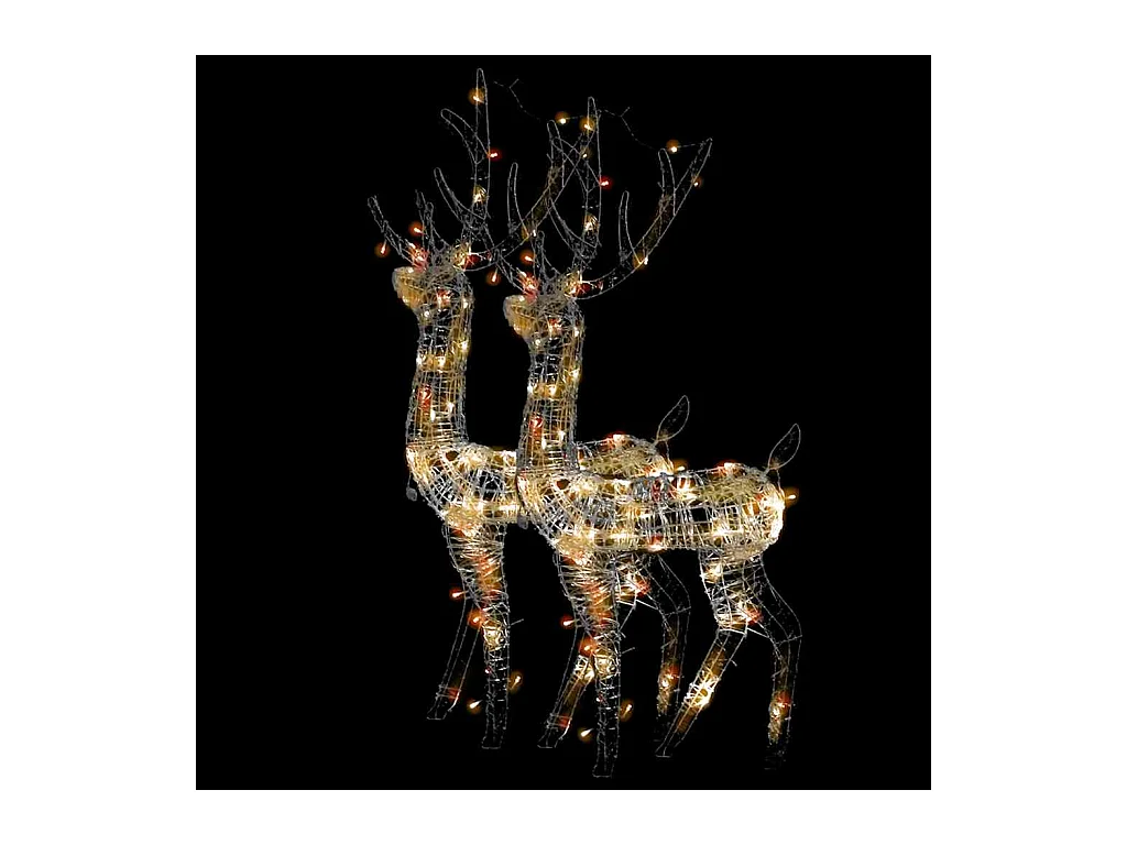 Décorations de Noël de renne Acrylique 2 pcs 120 cm Multicolore