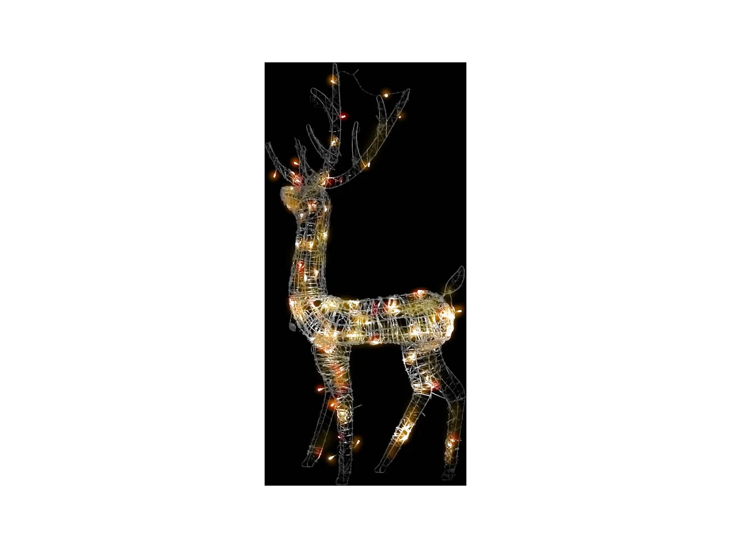 Décorations de Noël de renne Acrylique 2 pcs 120 cm Multicolore