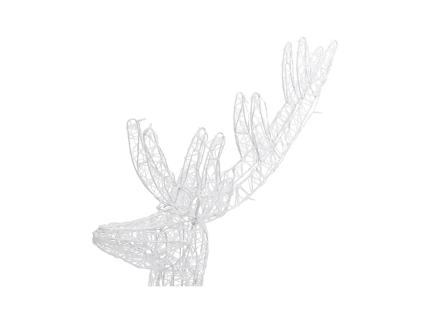 Rennes de Noël XXL Acrylique 250 LED 3 pcs 180 cm Blanc chaud