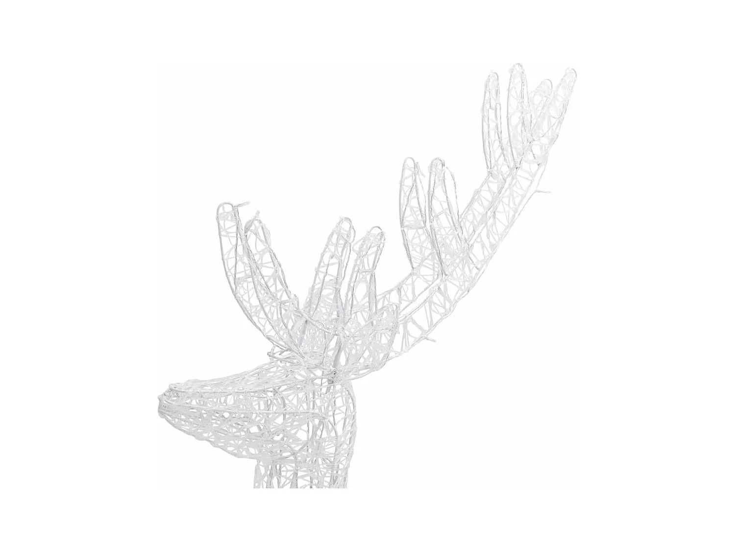 Rennes de Noël XXL Acrylique 250 LED 3 pcs 180 cm Blanc chaud