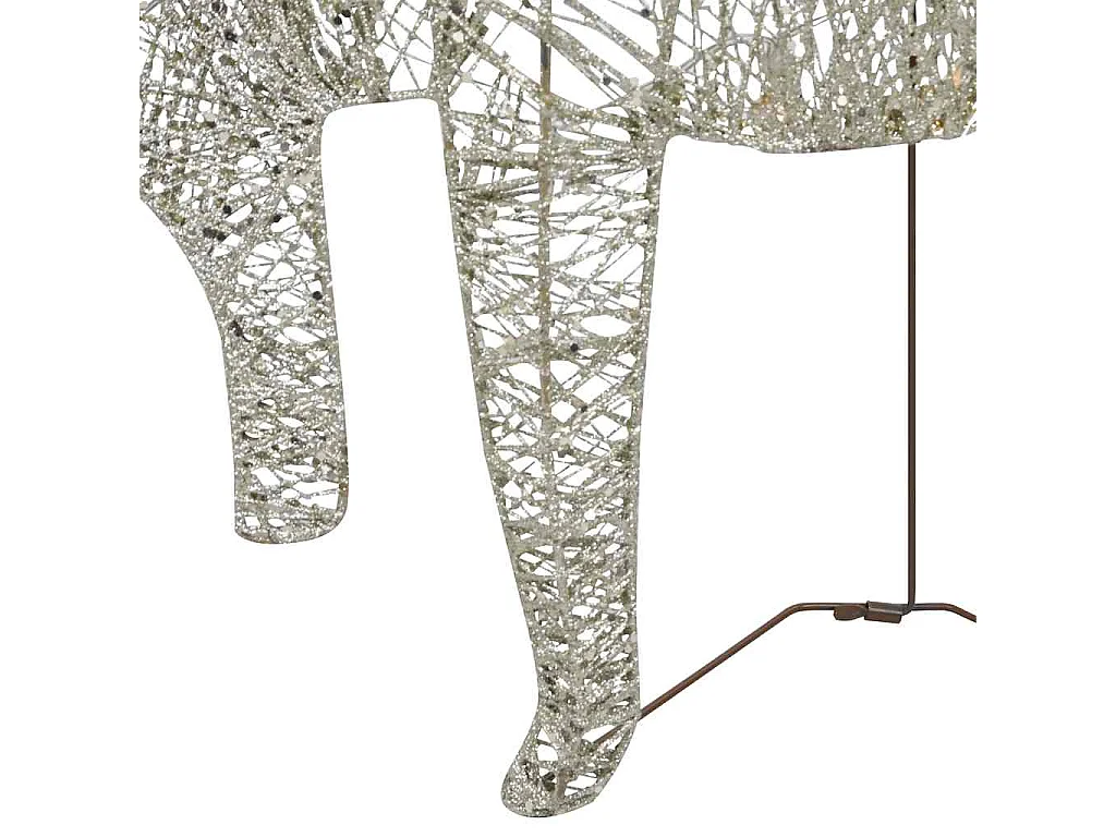 Kerstdecoratie rendieren en slee 60 LED's goudkleurig