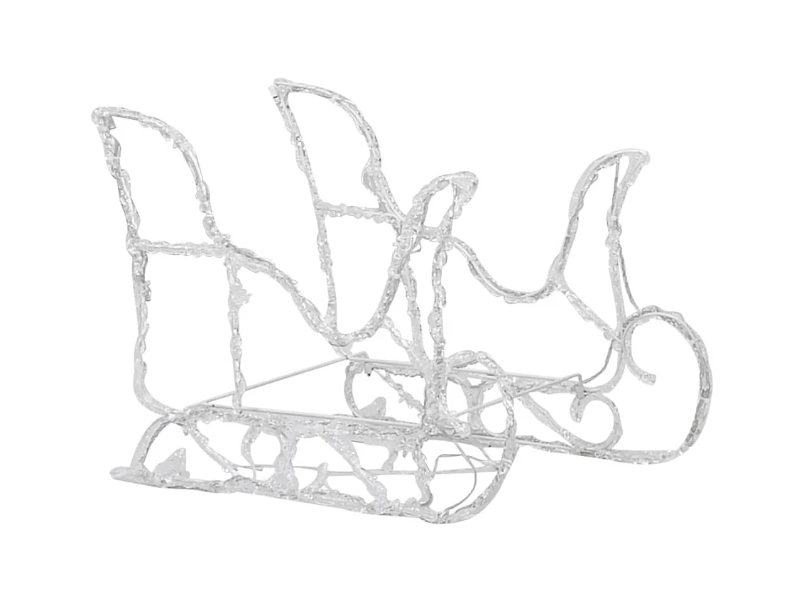 Décoration de Noël Rennes et traîneau 320 LED Acrylique