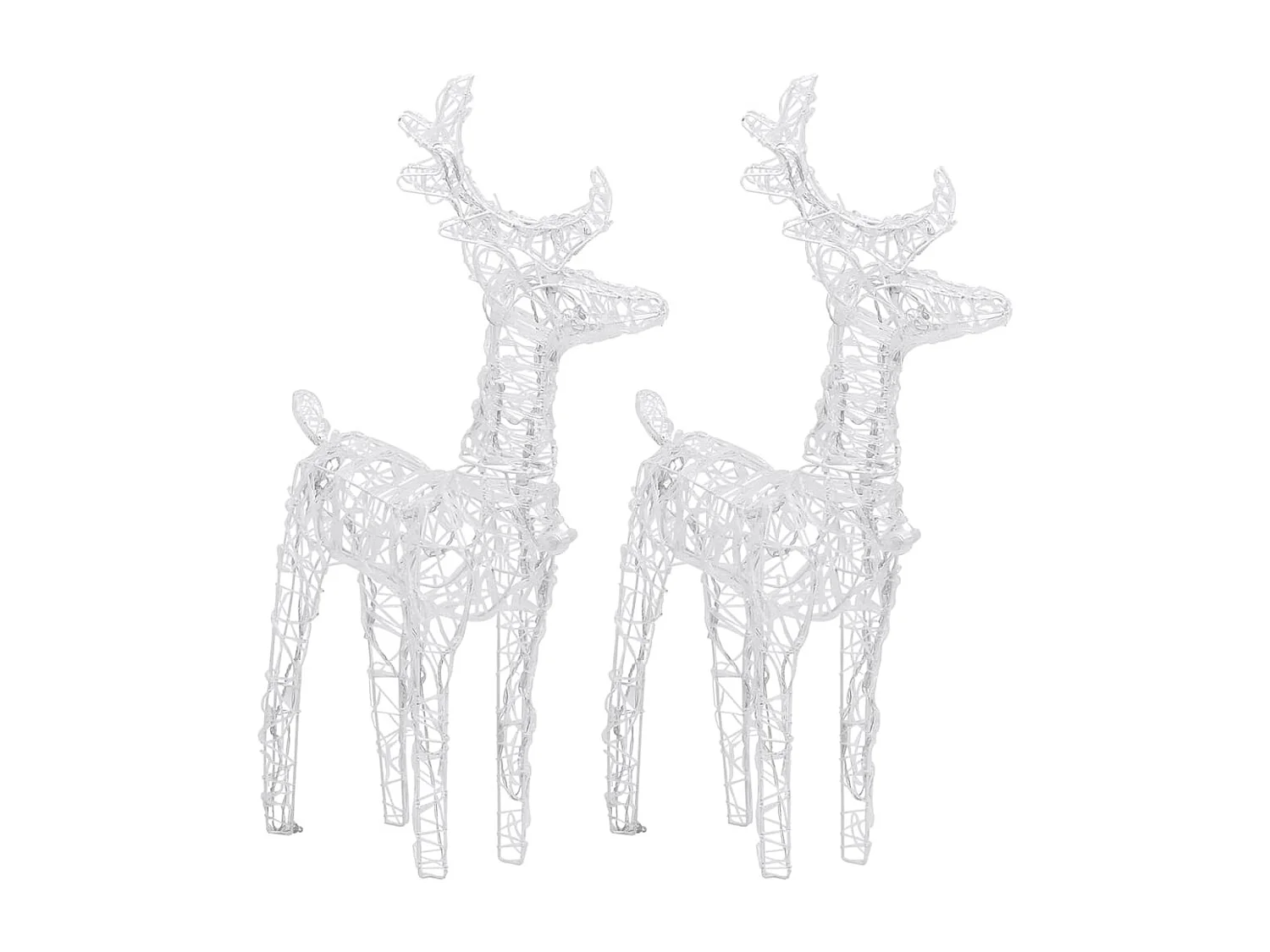 Décoration de Noël Rennes et traîneau 320 LED Acrylique