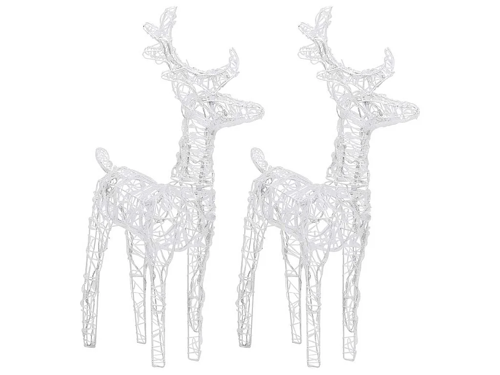 Décoration de Noël Rennes et traîneau 320 LED Acrylique