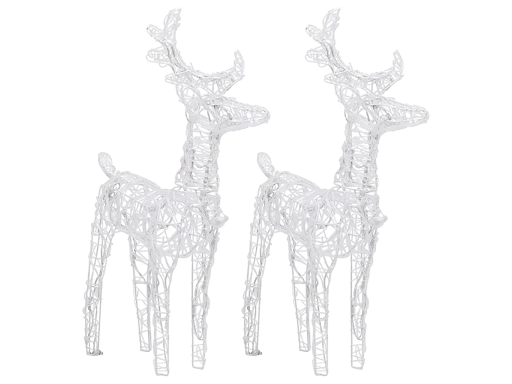 Décoration de Noël Rennes et traîneau 320 LED Acrylique