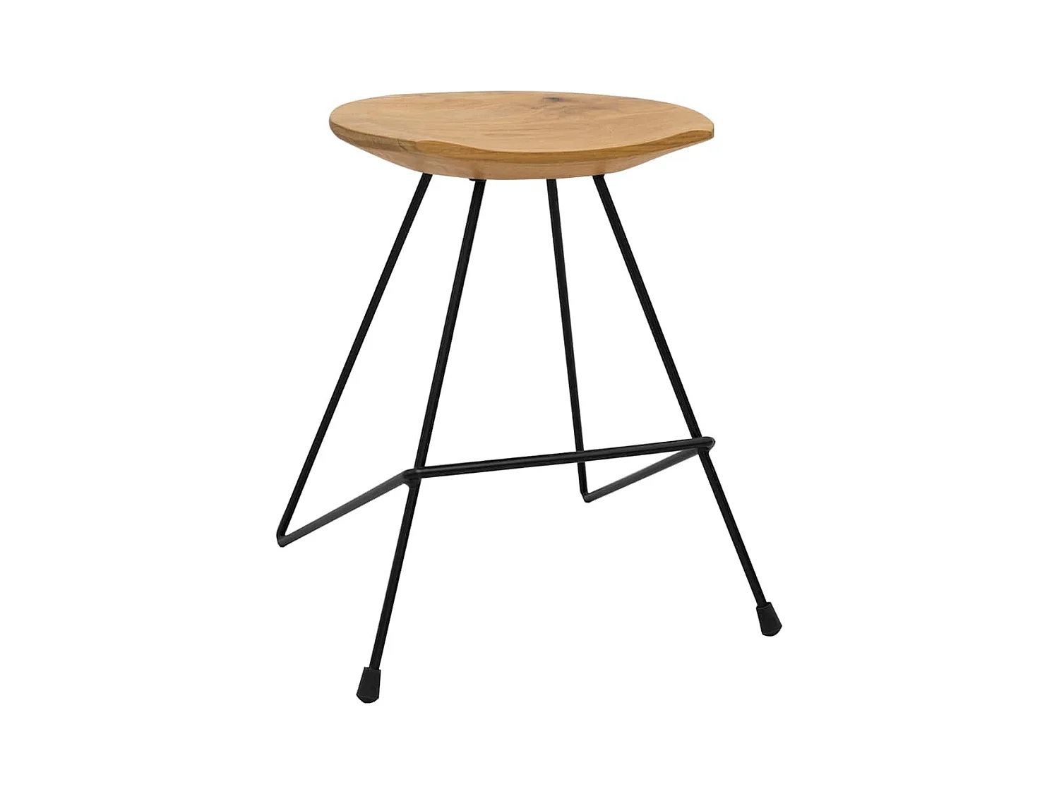 Tabourets lot de 2 bois de teck massif