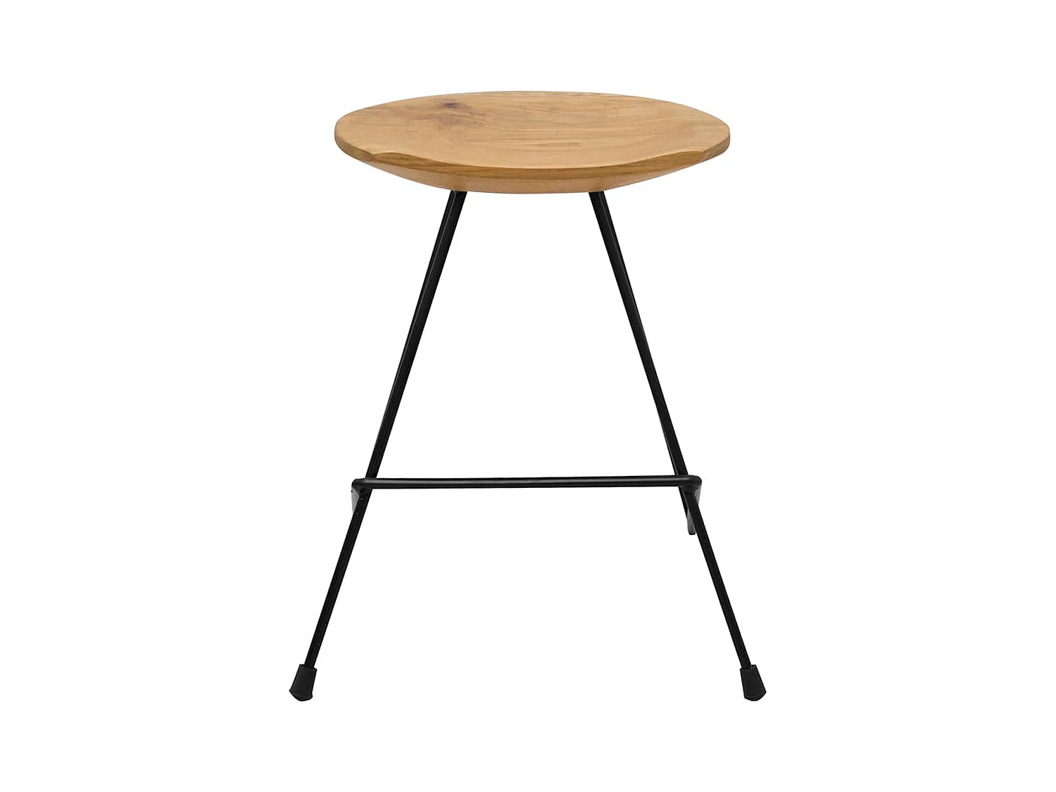 Tabourets lot de 2 bois de teck massif