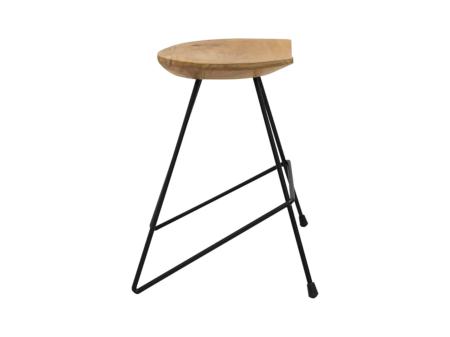 Tabourets lot de 2 bois de teck massif