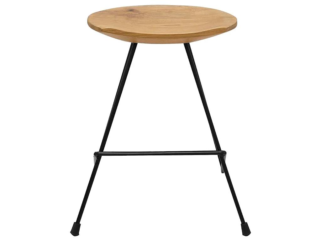 Tabourets lot de 2 bois de teck massif