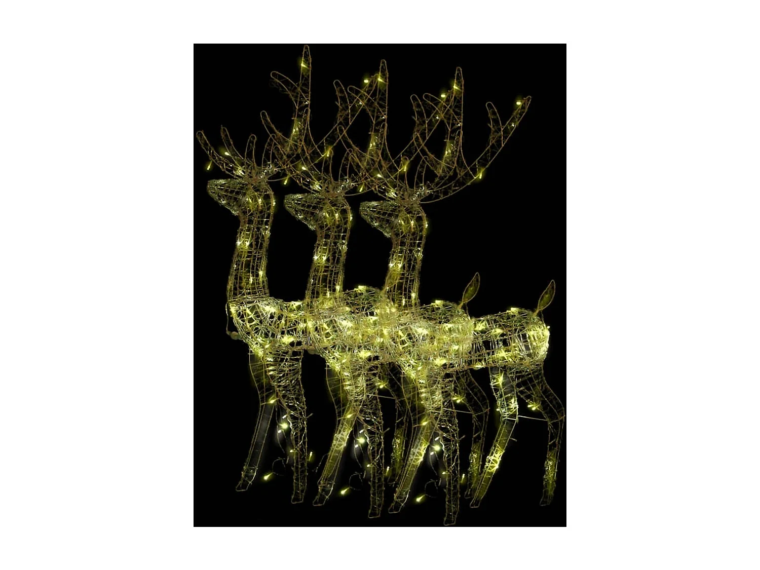 LED-Rentiere 3 Stk. Acryl 120 cm Warmweiß