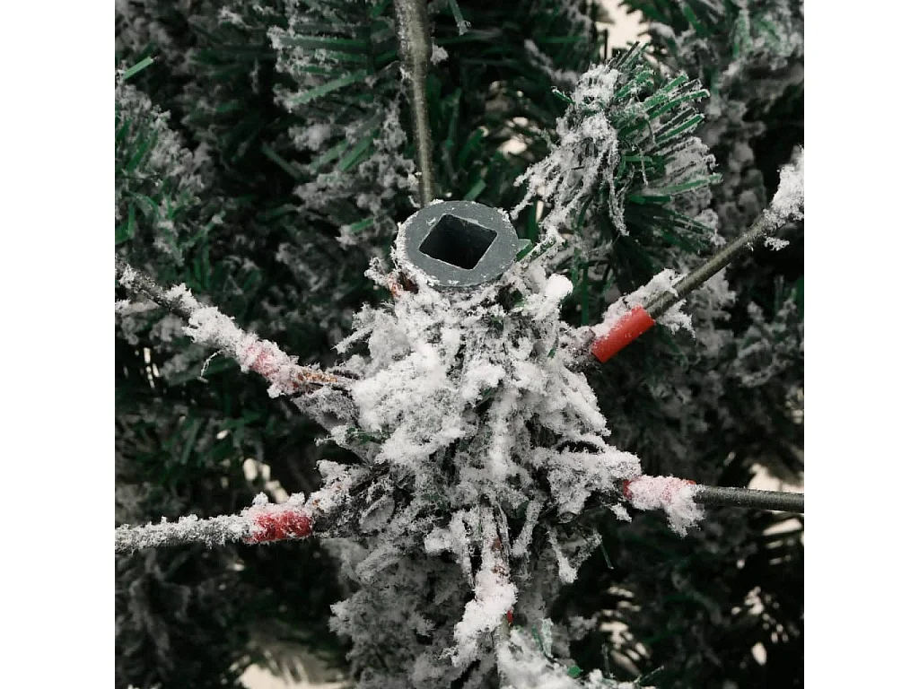 Sapin de Noël artificiel à charnières avec neige floquée 150 cm