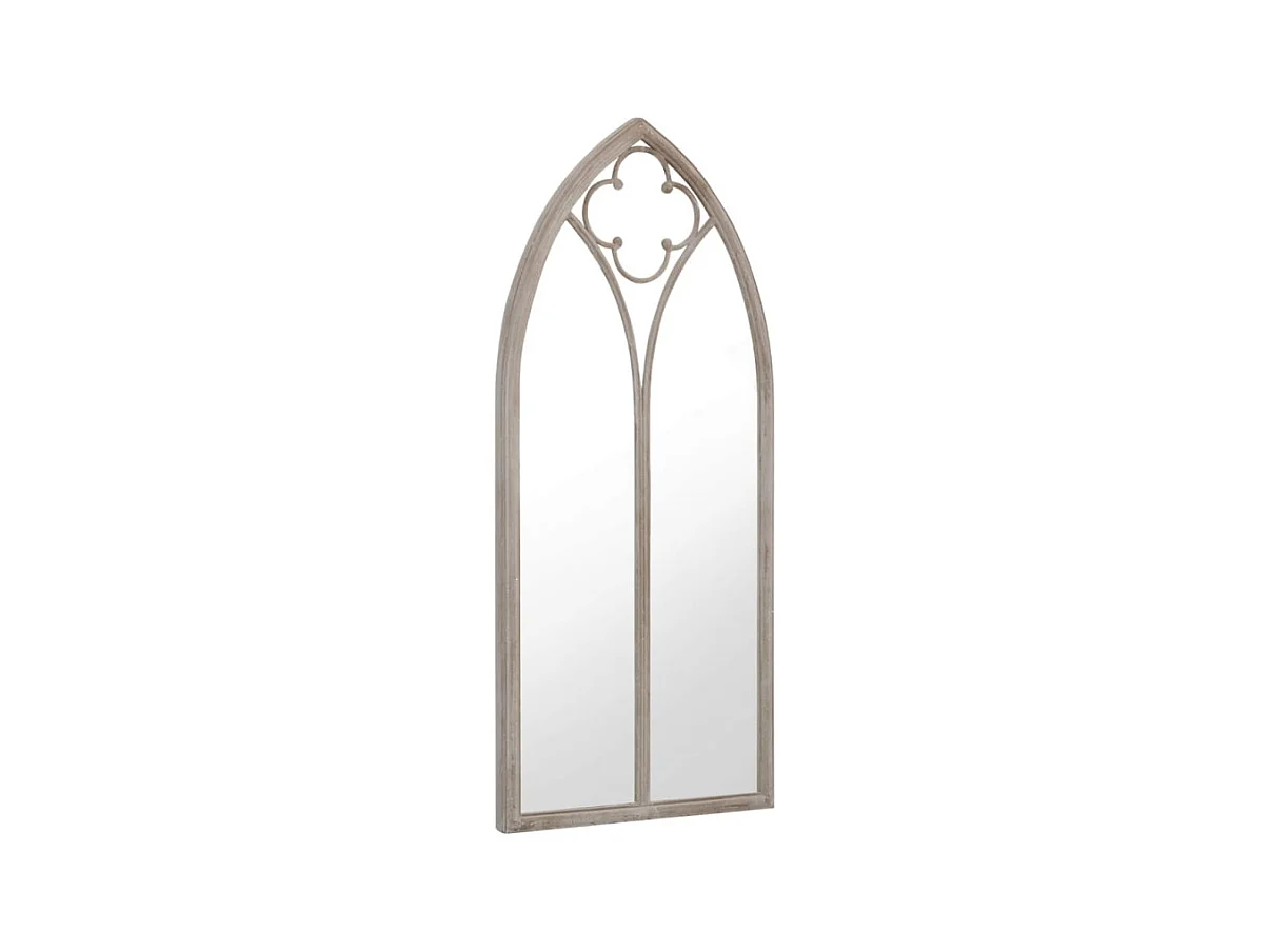 Espelho Decorativo de Ferro para Interior 100x45 cm em Cor Areia