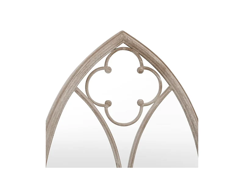 Espelho Decorativo de Ferro para Interior 100x45 cm em Cor Areia