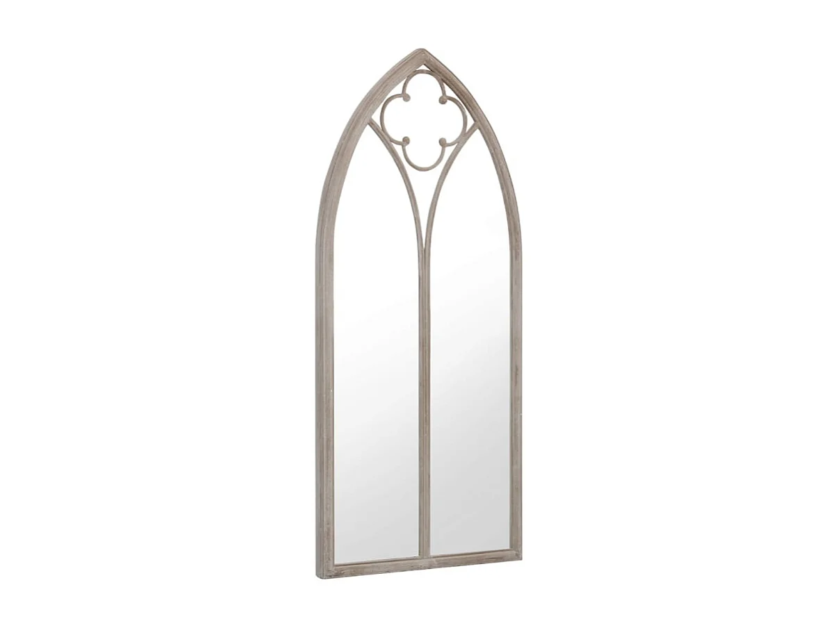 Espelho Decorativo de Ferro para Interior 100x45 cm em Cor Areia