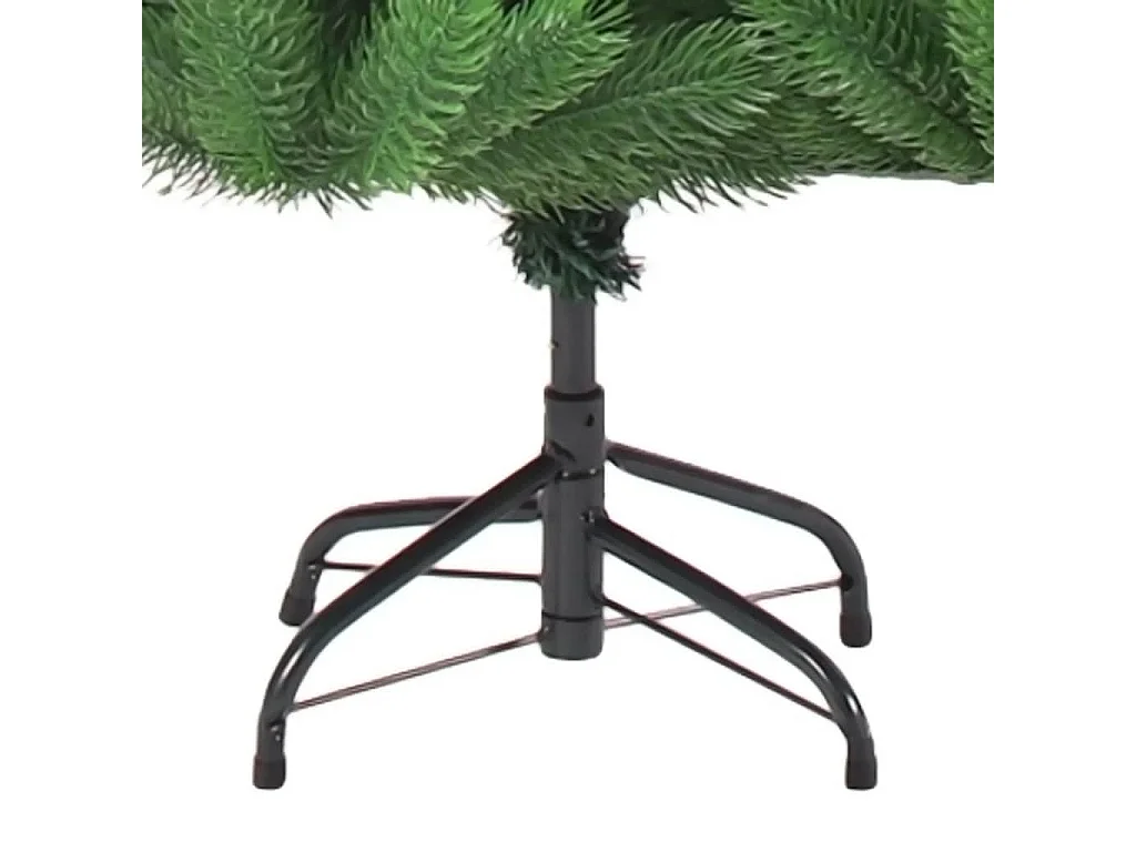 Sapin de Noël artificiel Nordmann avec LED et boules Vert 210cm
