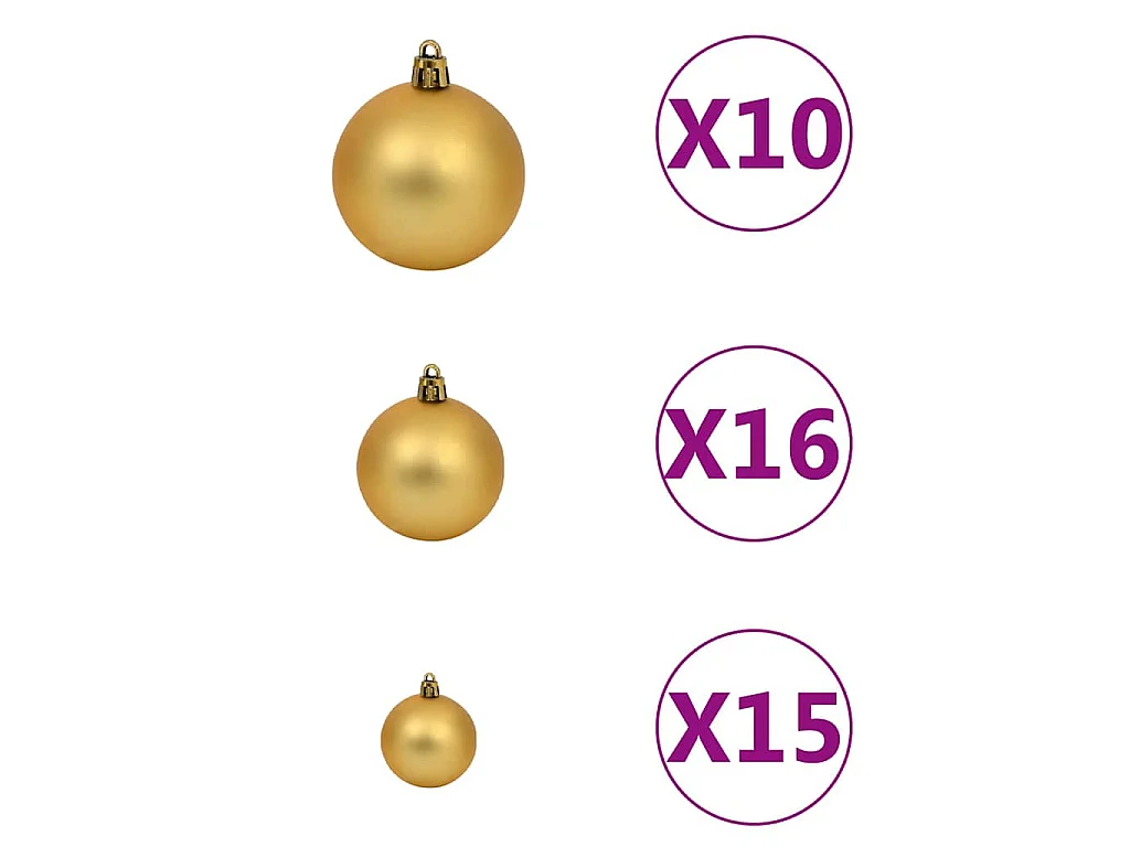 Sapin de Noël artificiel Nordmann avec LED et boules Vert 210cm