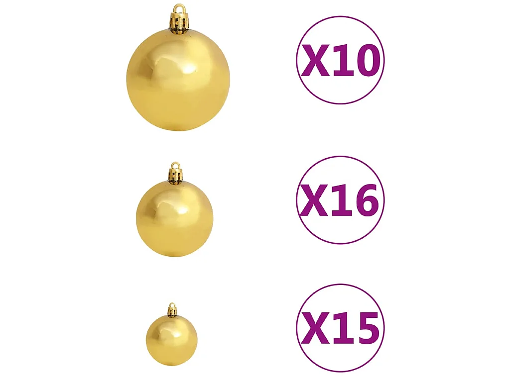 Sapin de Noël artificiel Nordmann avec LED et boules Vert 210cm