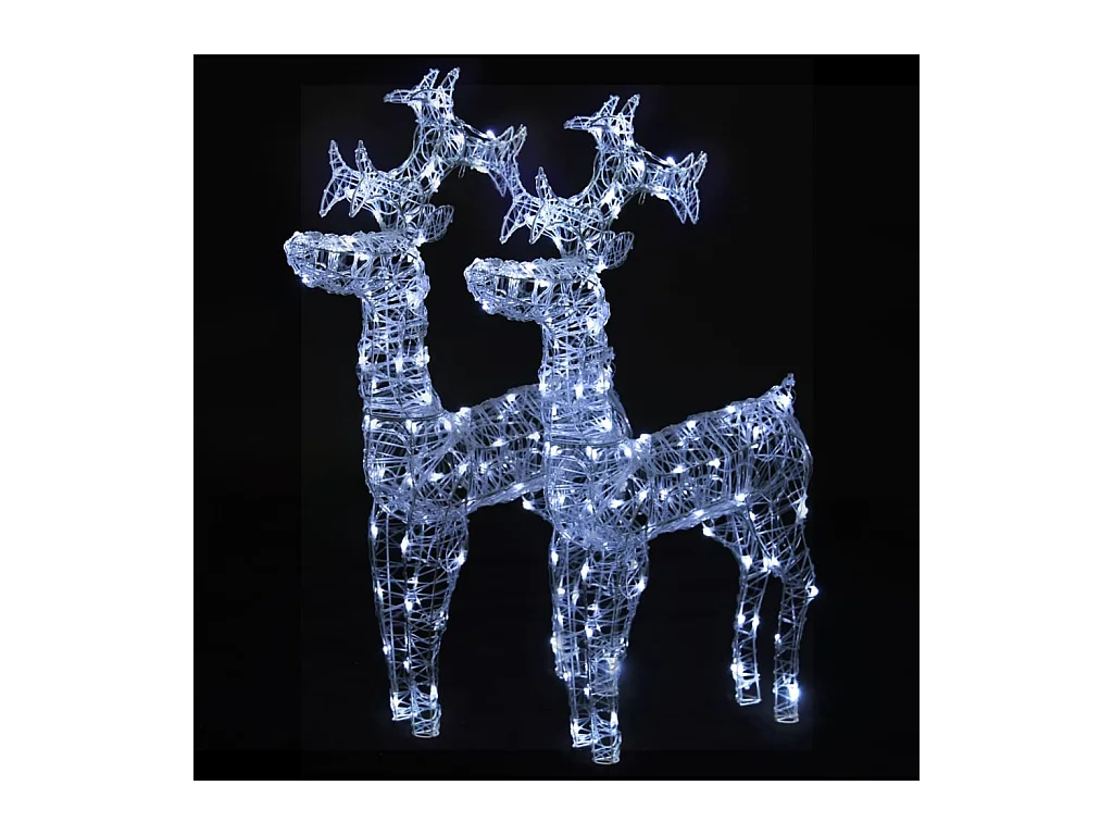 Décorations de Noël de renne 2 pcs 60x16x100 cm Acrylique