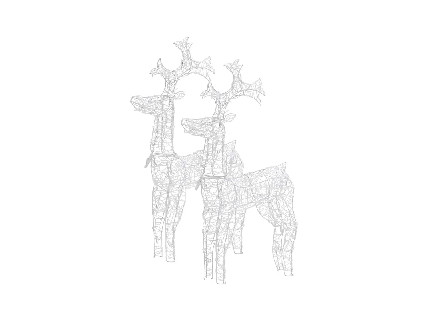 Décorations de Noël de renne 2 pcs 60x16x100 cm Acrylique