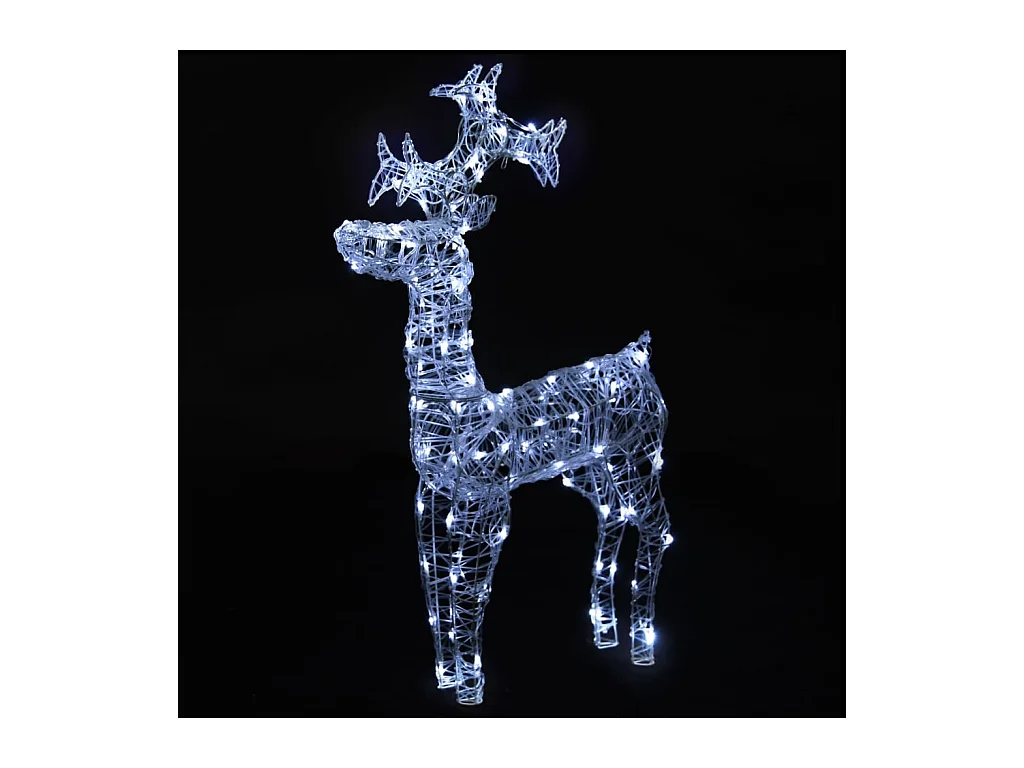 Décorations de Noël de renne 2 pcs 60x16x100 cm Acrylique