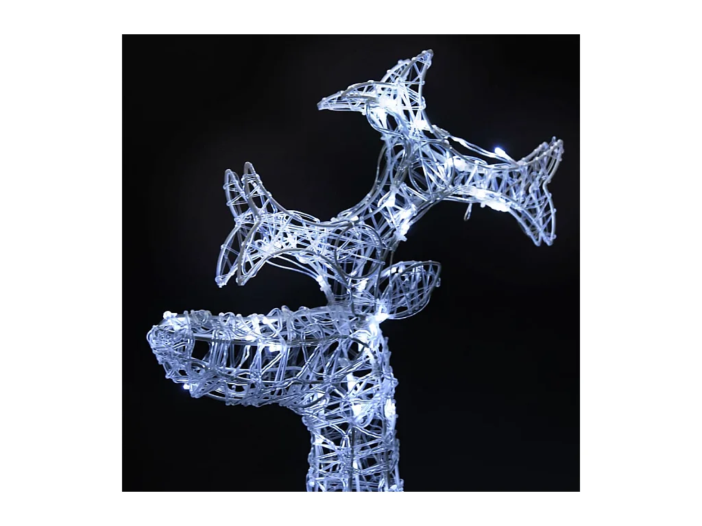 Décorations de Noël de renne 2 pcs 60x16x100 cm Acrylique