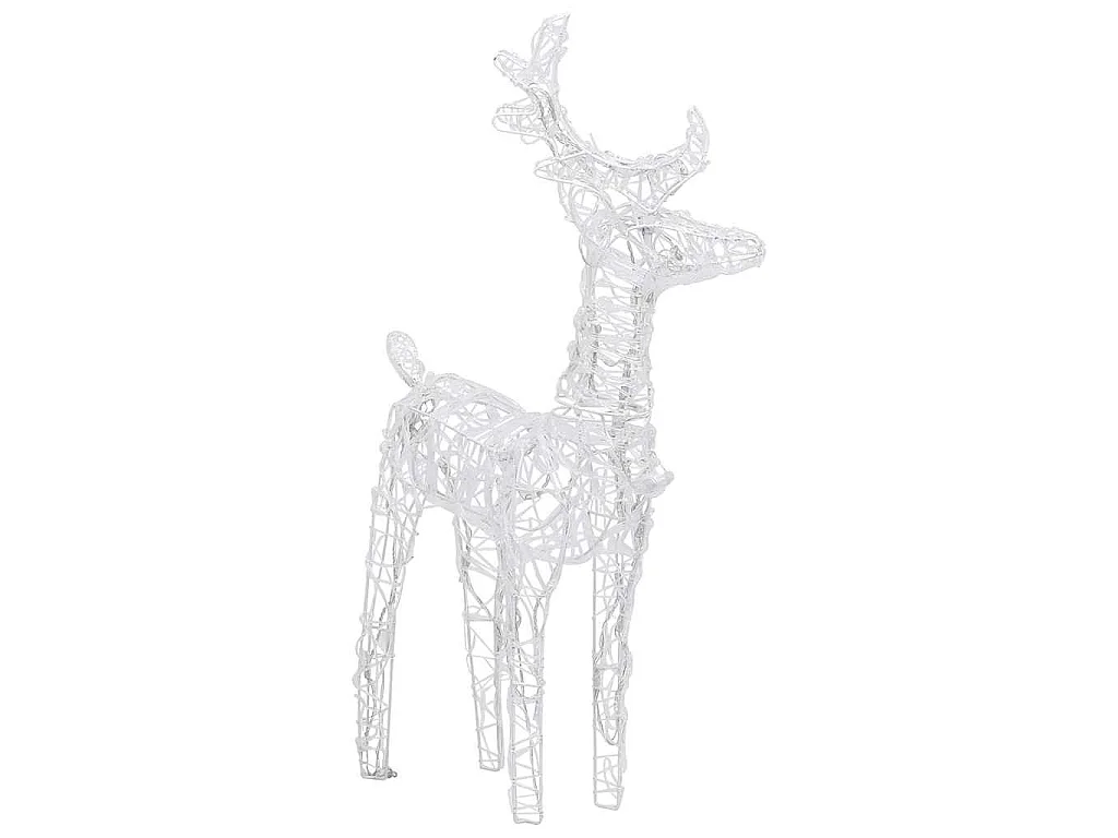 Kerstrendieren 4 st 160 LED's acryl koudwit