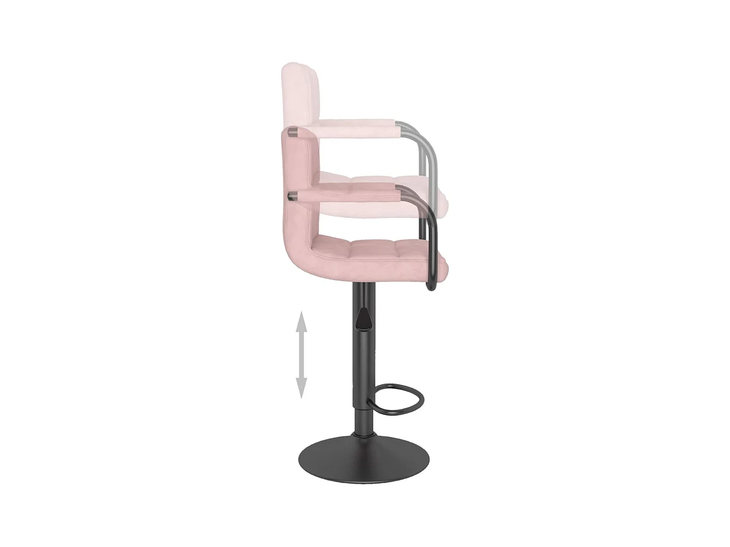 Tabouret de bar Rose Velours