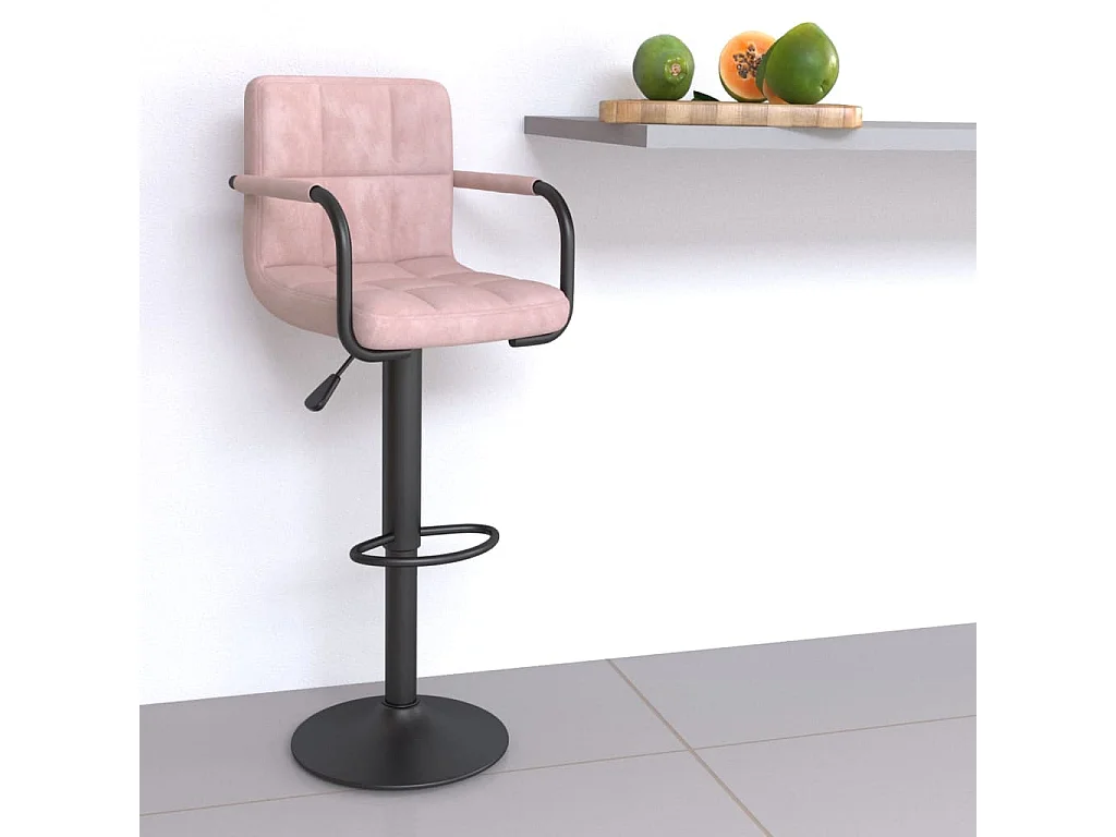 Tabouret de bar Rose Velours