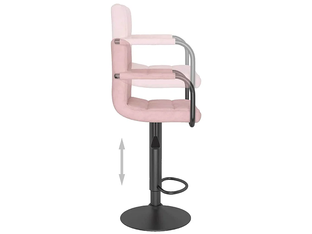 Tabouret de bar Rose Velours