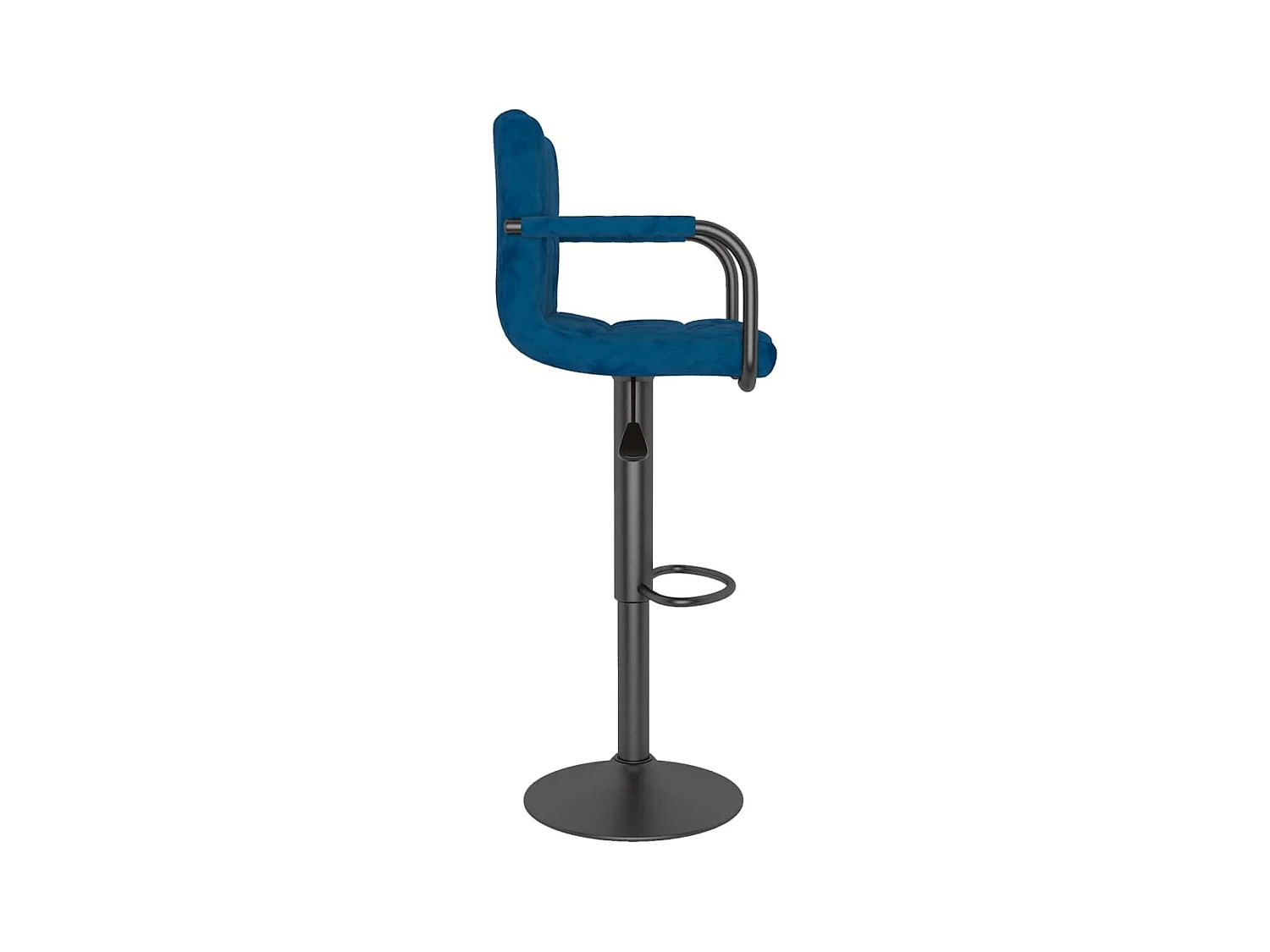 Tabourets de bar lot de 2 bleu velours