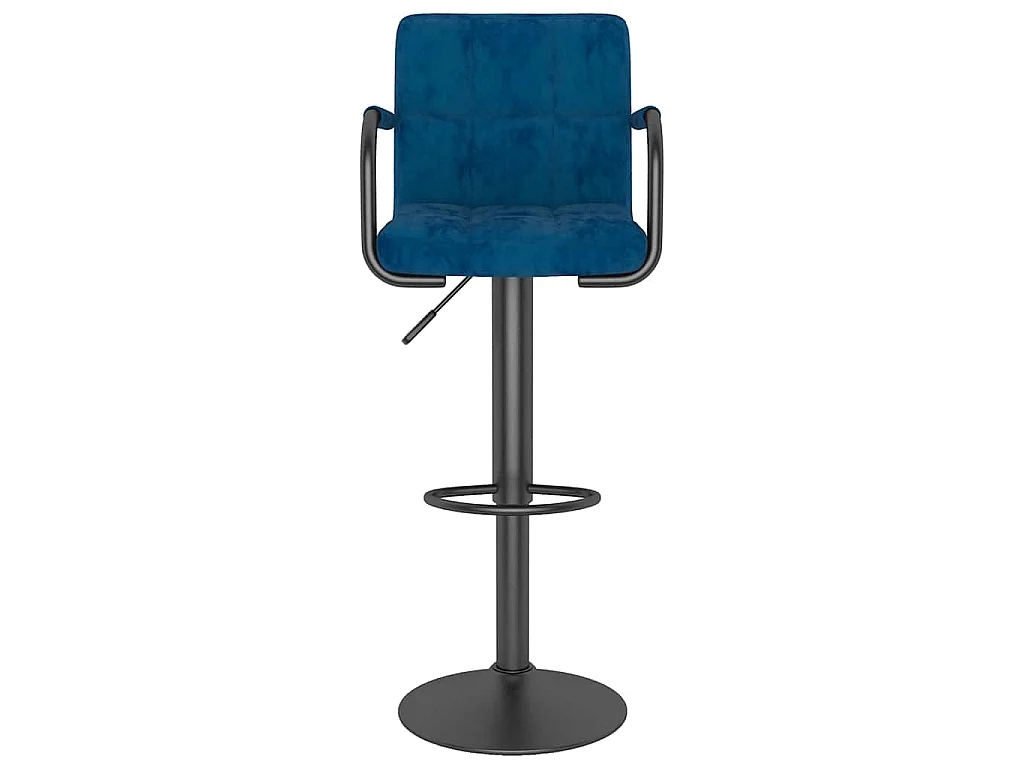 Tabourets de bar lot de 2 bleu velours