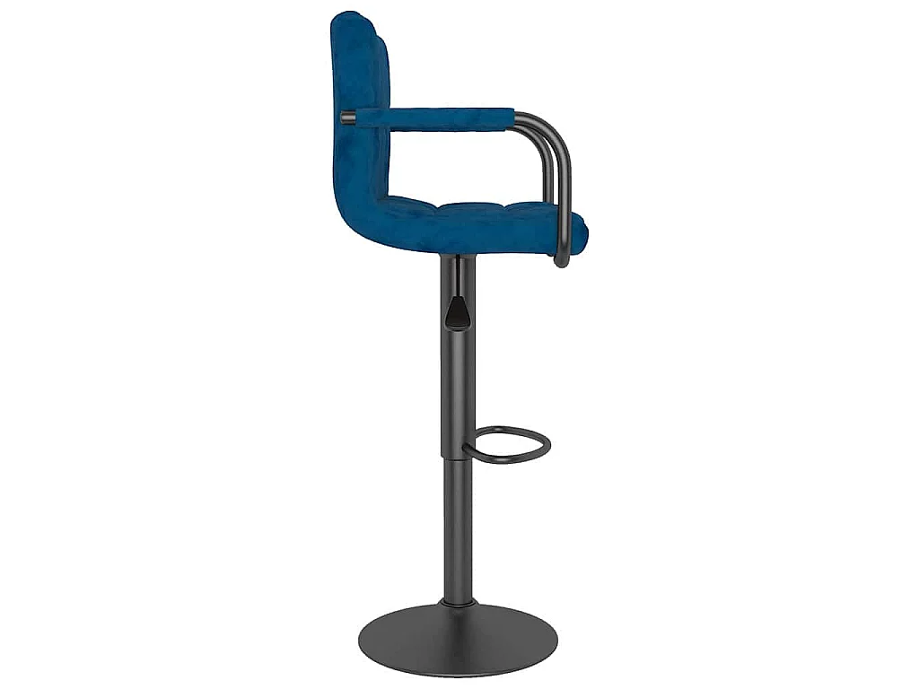 Tabourets de bar lot de 2 bleu velours