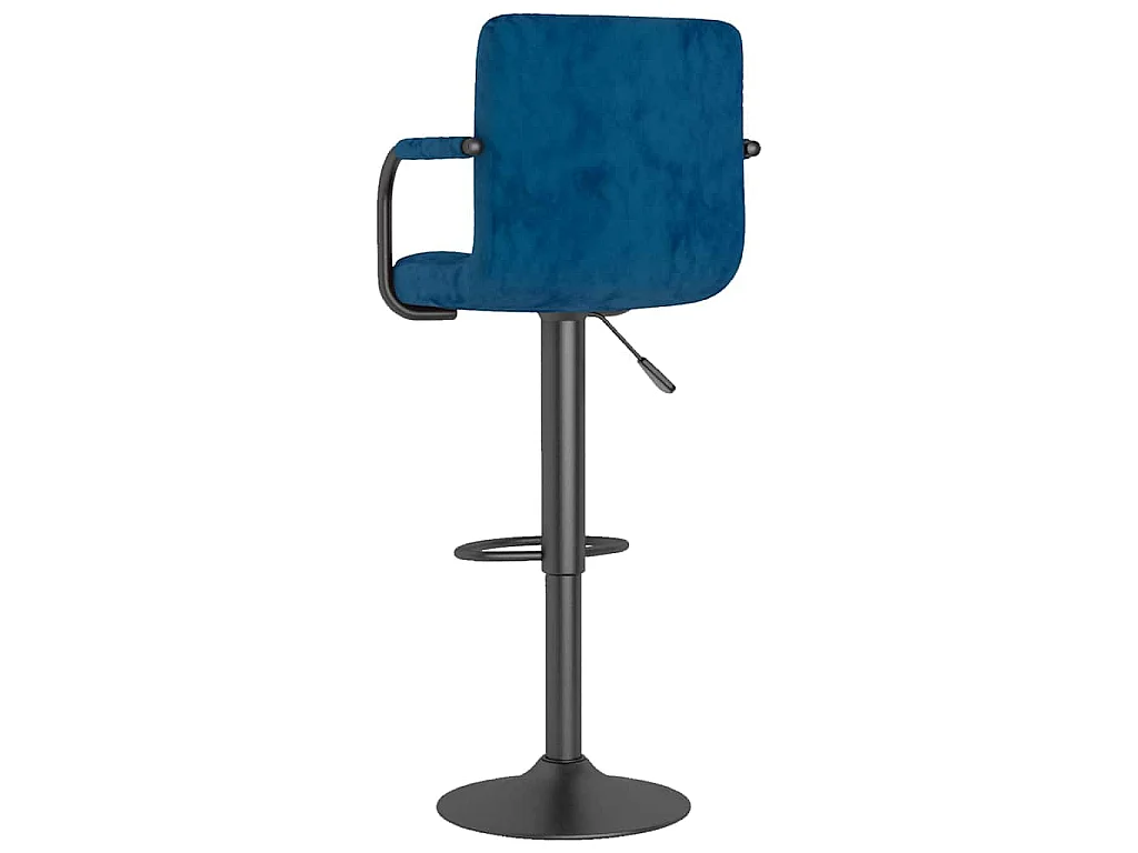 Tabourets de bar lot de 2 bleu velours