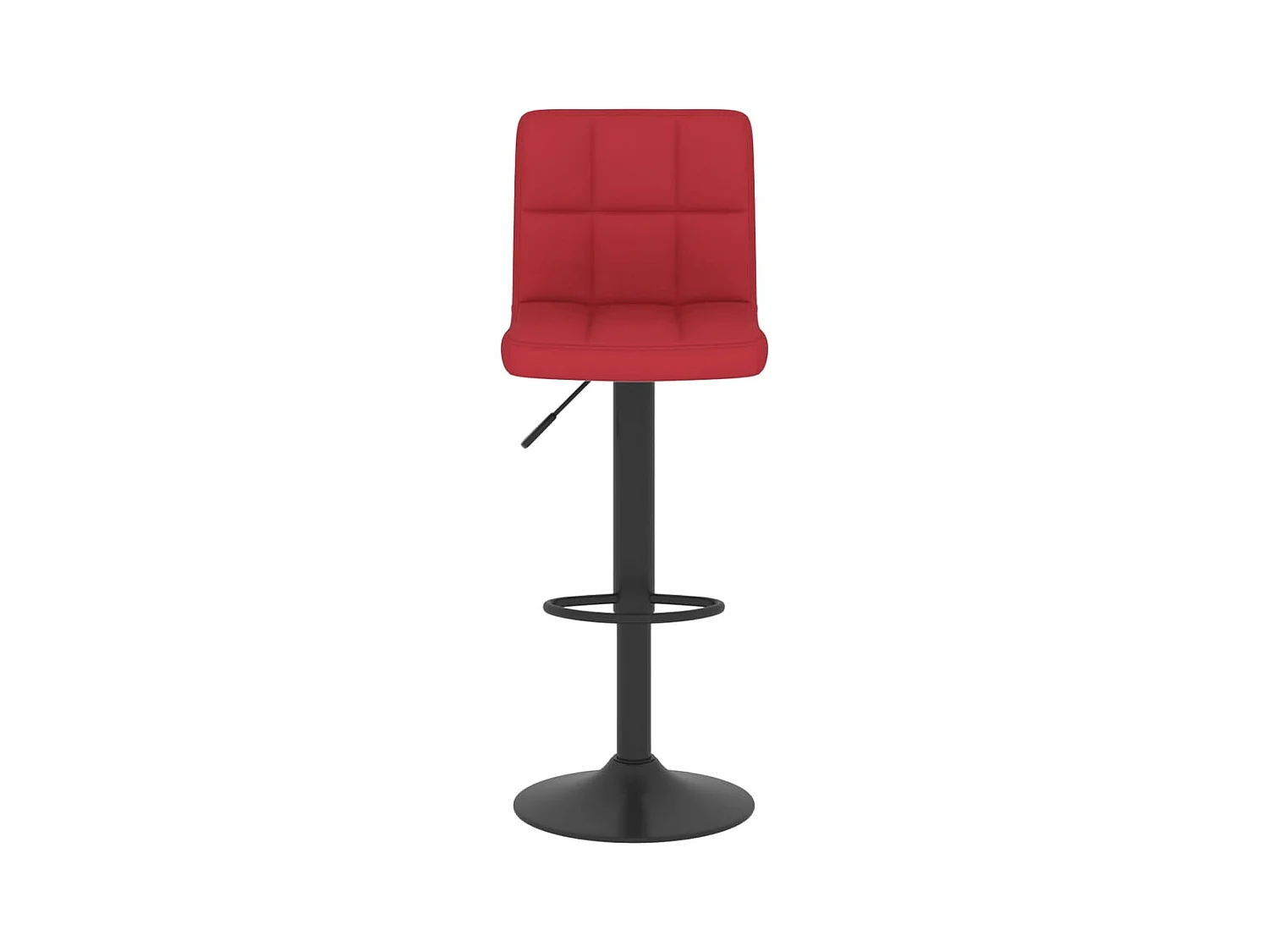 Tabourets de bar lot de 2 rouge bordeaux tissu