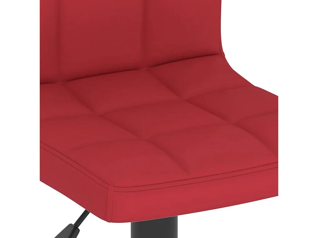 Tabourets de bar lot de 2 rouge bordeaux tissu