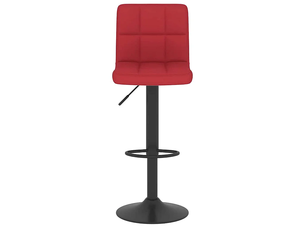 Tabourets de bar lot de 2 rouge bordeaux tissu