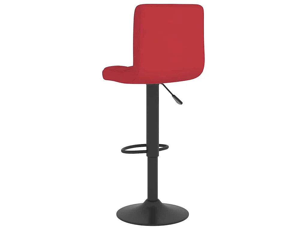 Tabourets de bar lot de 2 rouge bordeaux tissu