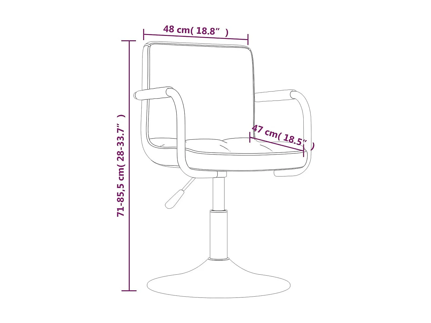 Tabouret de bar Gris foncé Velours