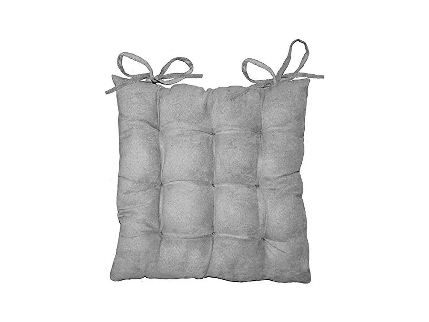 Galette de Chaise "Suédine" 40x40cm Gris Clair