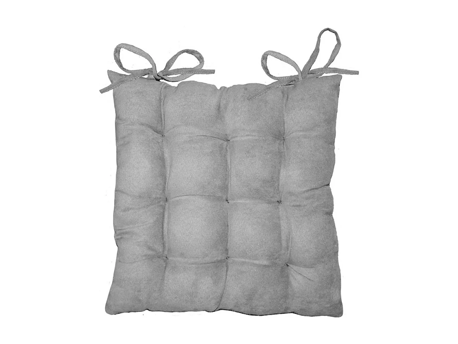 Galette de Chaise "Suédine" 40x40cm Gris Clair